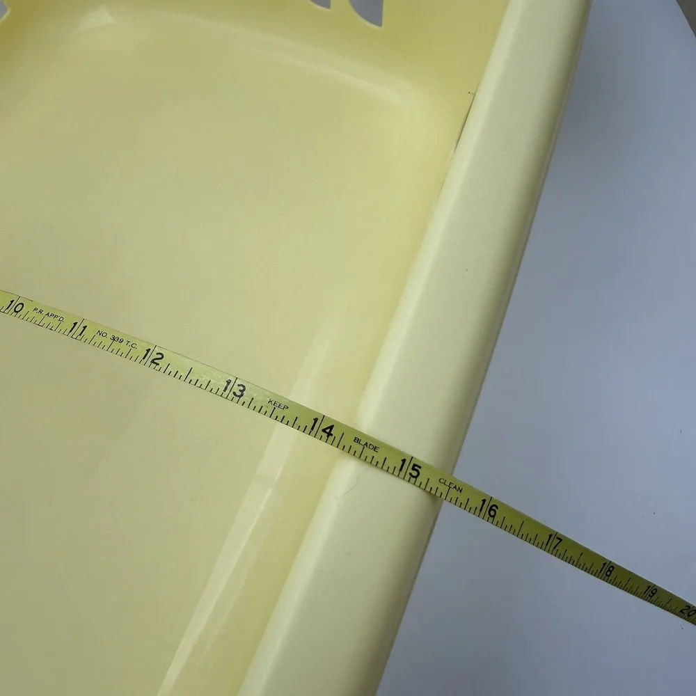 Yellow Laundry‎ Basket Handles Sturdy Prop Shallow Butter Yellow
